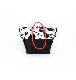 outer shell Outer Shell Everyday Tote Basket Bag Cow Print