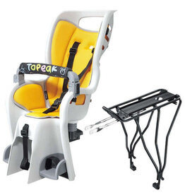 Topeak Topeak Baby Seat II Child Seat With Disc Compatible Rear Rack - Fits 29", MTX 2.0, Gray/Yellow