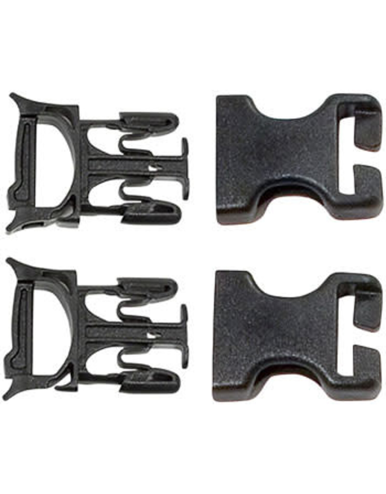 Ortlieb Ortlieb Repair Buckles: Fits 25mm Straps. Male and Female Buckle Set, sold in pairs, Black