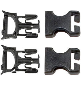 Ortlieb Ortlieb Repair Buckles: Fits 25mm Straps. Male and Female Buckle Set, sold in pairs, Black