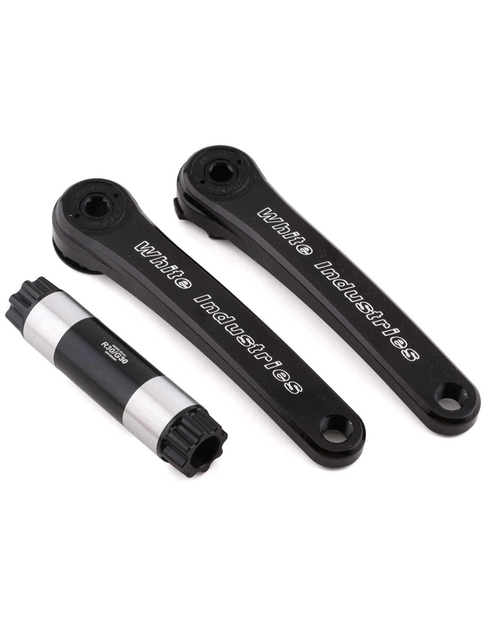 White Industries White Industries G30 Crank Set 172.5mm Black arms Black extractor cap no chainring
