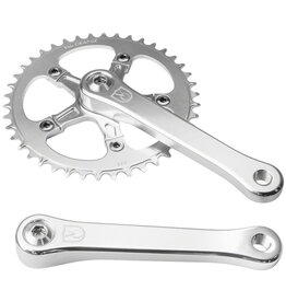 Velo Orange Velo Orange Single Ring Crankset w/ Narrow-Wide Chainring - 170mm, 42t, Square Taper JIS Spindle Interface, Polished Aluminum