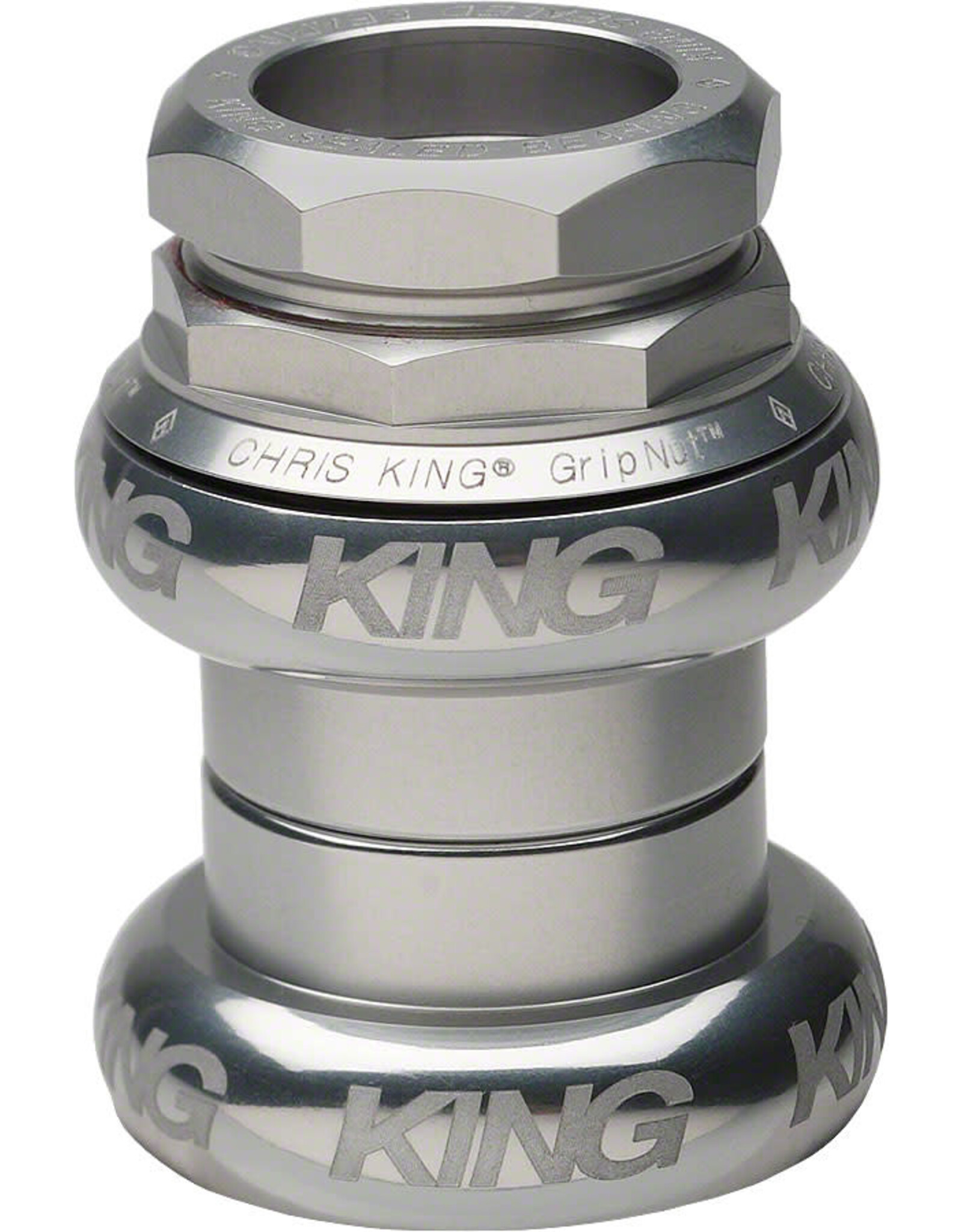 Chris King (In Store Only) Headset - Chris King - Gripnut 1"  Silver Sotto Voce Threaded