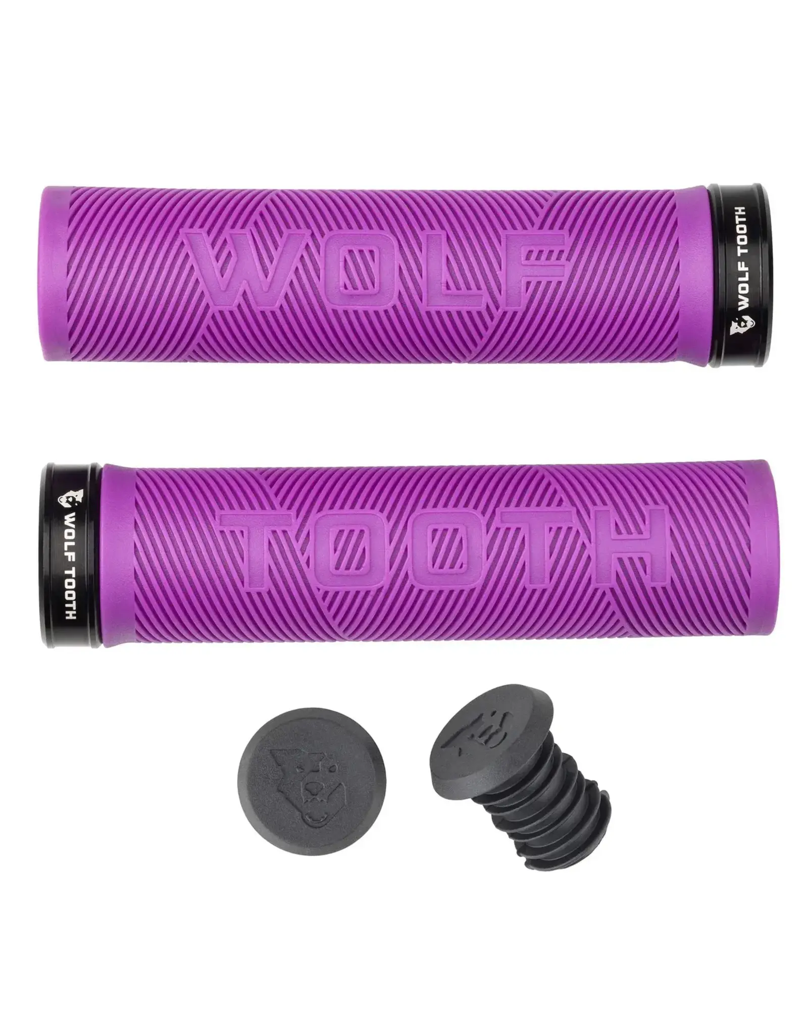 Wolf Tooth Components Wolf Tooth Echo Lock On Grips COLORED RUBBER