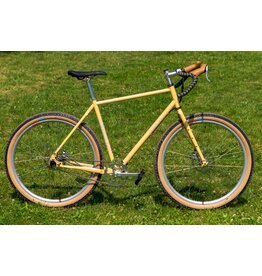 Crust Derecho 56cm Shop Build Drop Bar Single Speed 650b Yellow Silver