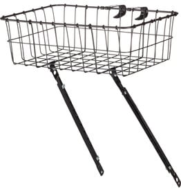 WALD Wald 1372/1392 Front Basket w/ Adjustable Legs fits  7/8" to 31.8mm bars Black Small 15x10x5"