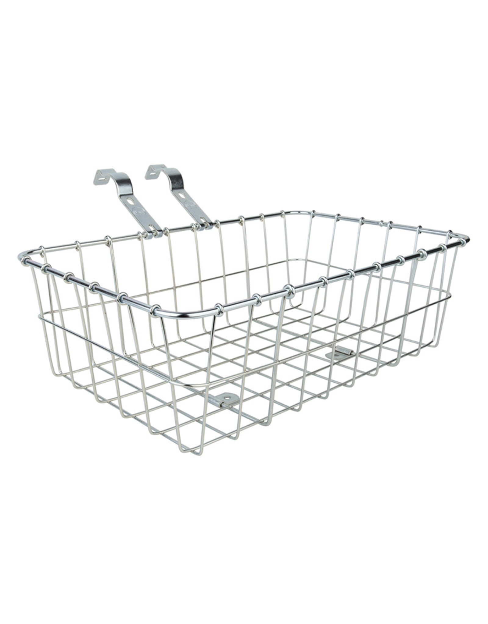 WALD Wald 1372/1392 Front Basket w/ Adjustable Legs fits 7/8" to 31.8mm bars Silver Small 15x10x5"