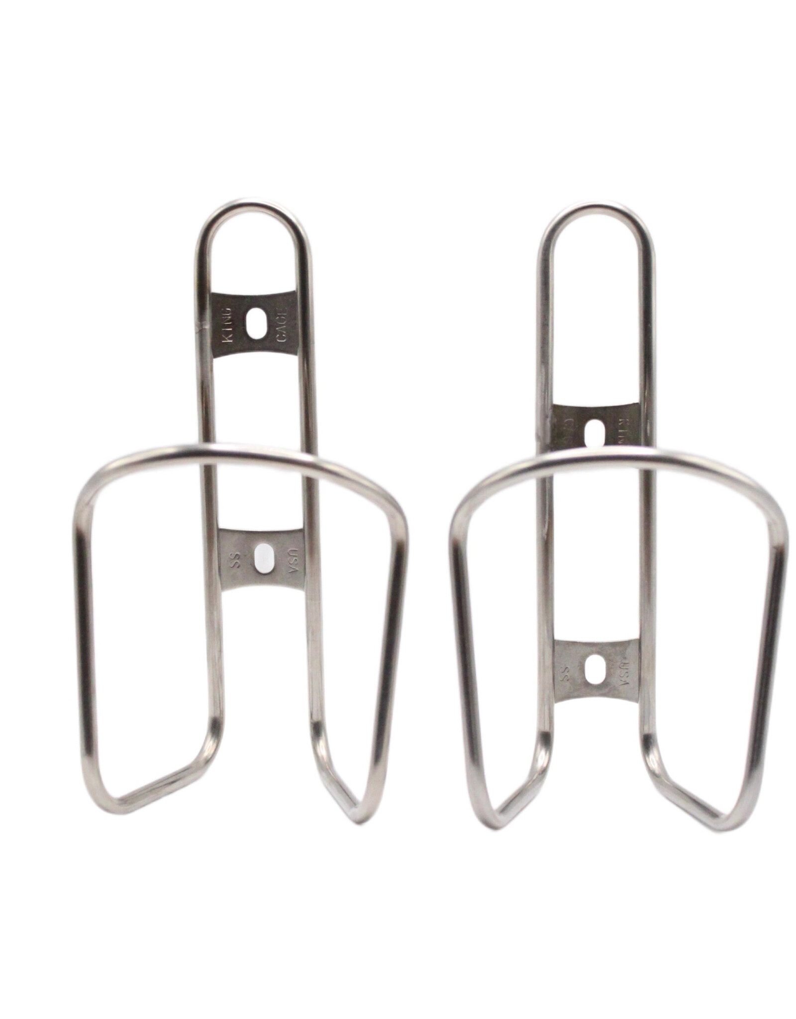 King Cage King Cage Lowering Bottle Cage for Small Frames, - Flat Top - Stainless Steel (formerly known as dropper cage)