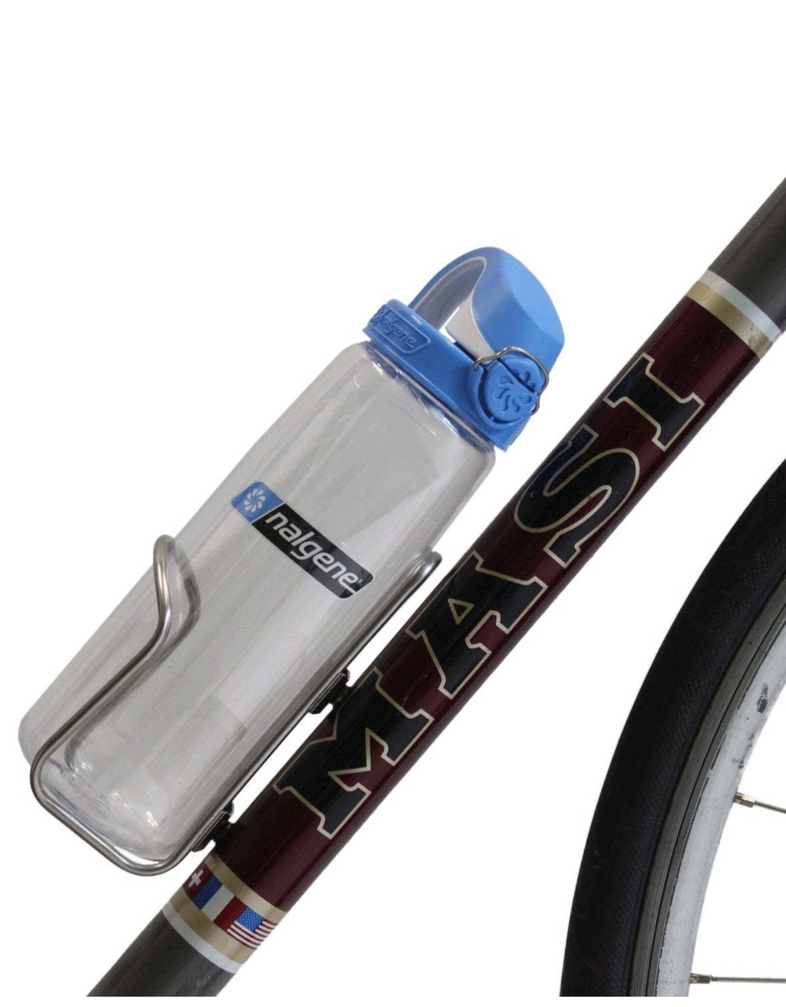 King Cage King Cage Bottle Cage, Stainless Steel - Flat Top good for rigid bottles