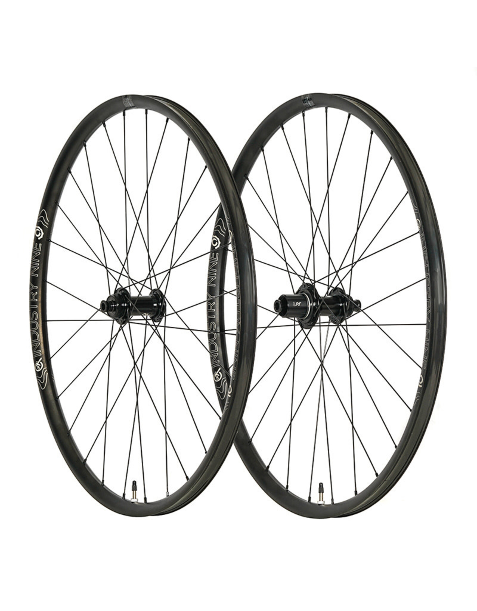 Industry Nine 1/1 GRCX 700c GRCX-S - Center Lock - Wheelset 1  - Black Hub - Black Spokes - 12x100 - 12x142 - HG11