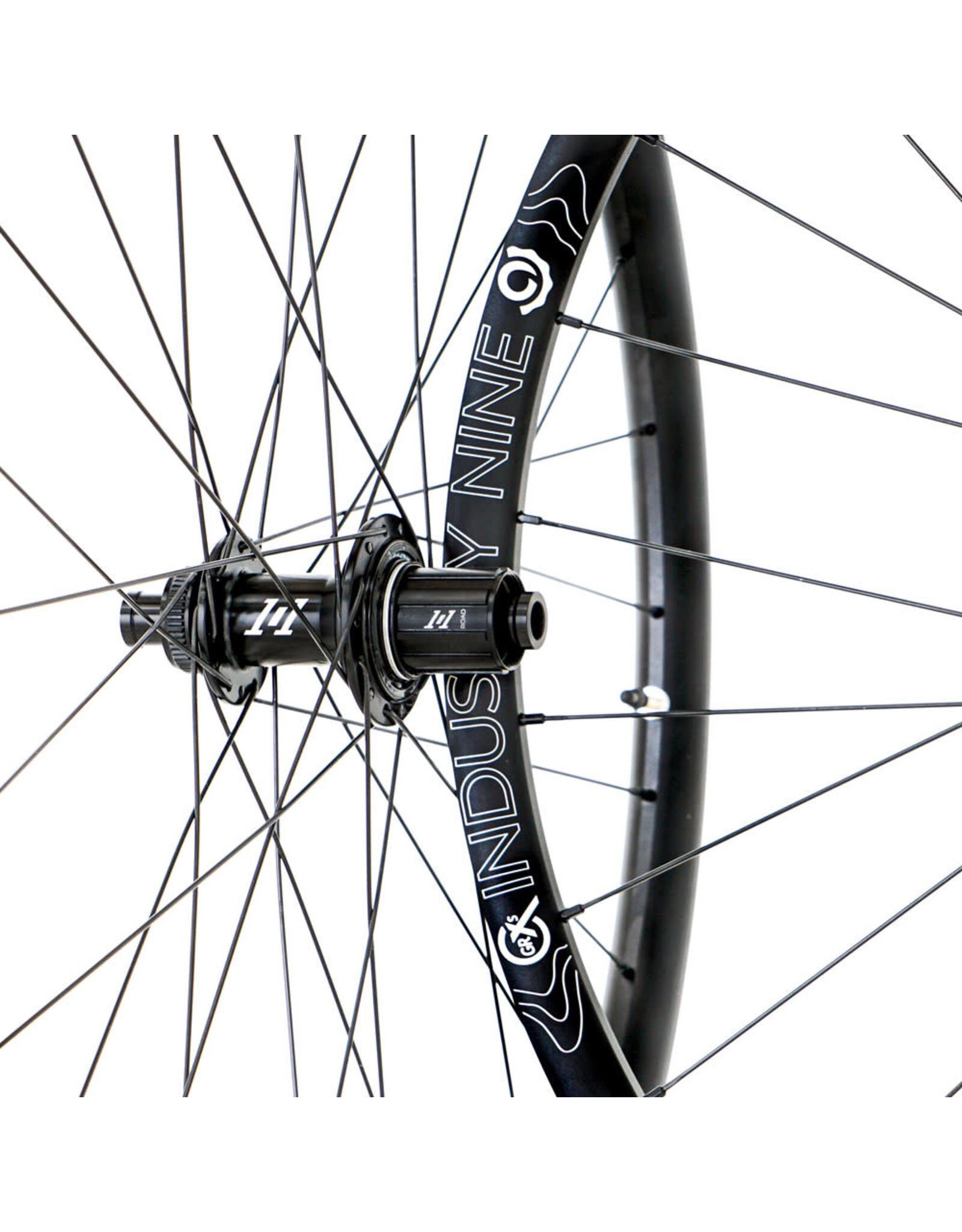 Industry Nine 1/1 GRCX 700c GRCX-S - Center Lock - Wheelset 1  - Black Hub - Black Spokes - 12x100 - 12x142 - HG11