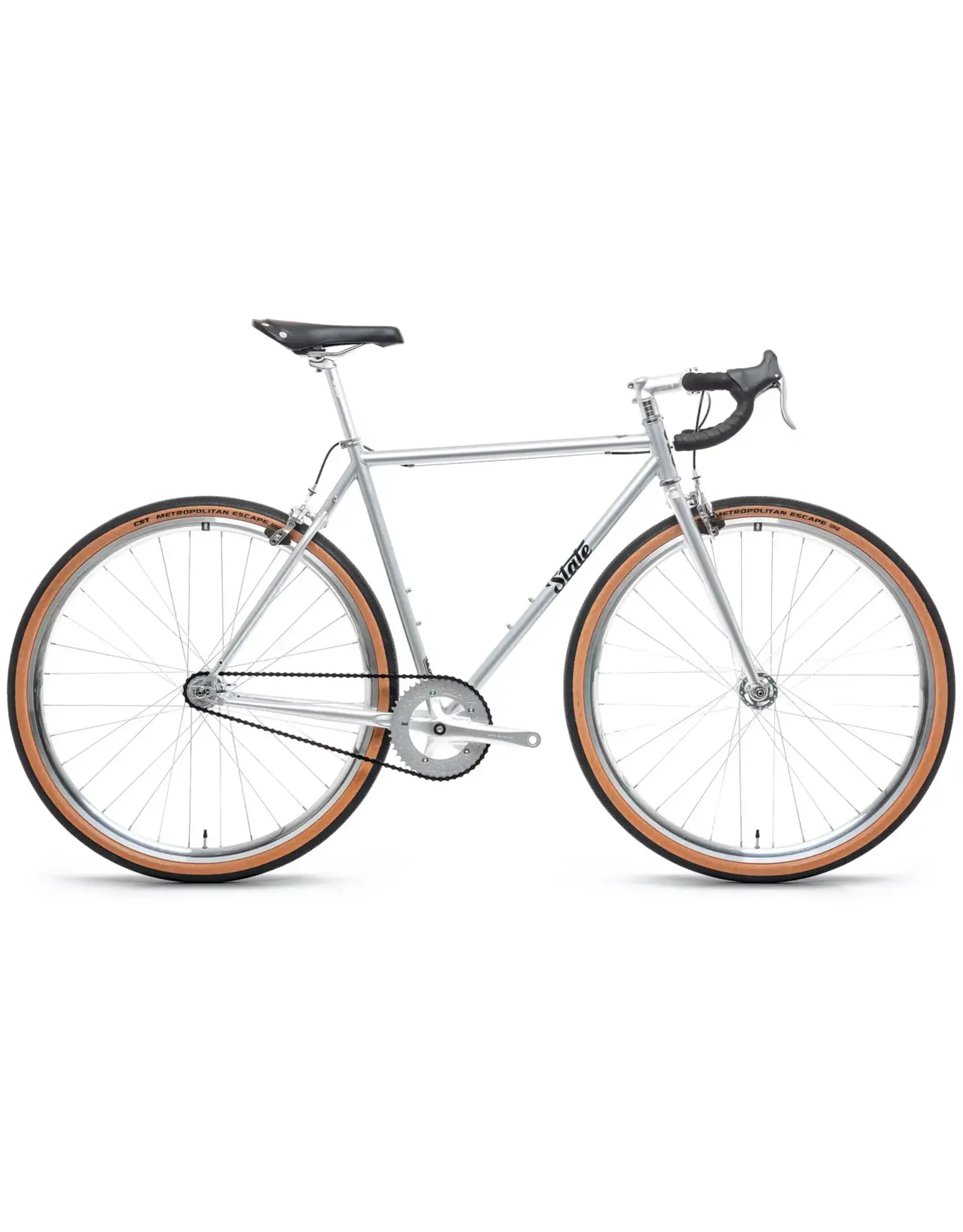 State Bicycle Co State 4130 Single Speed Matte Silver