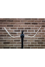 Leker Leker Leks Handlebars- Steel - Albalite Bar- 713mm wide - 25mm rise - 52 Sweep 22.2 Silver