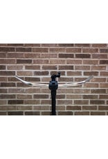 Leker Leks Handlebars- Steel - Albalite Bar- 713mm wide - 25mm rise - 52 Sweep 22.2 Silver