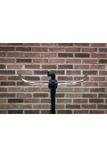 Leker Leks Handlebars- Steel - Albalite 63 Bar- 650mm wide - 25mm rise - 63 Sweep 22.2 Silver