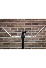 Leker Leker Leks Handlebars- Steel - GenoLeks Big Snack- 755mm wide - 70mm rise - 47 Sweep 22.2 Silver