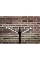 Leker Leker Leks Handlebars- Steel - GenoLeks Big Snack- 755mm wide - 70mm rise - 47 Sweep 22.2 Silver