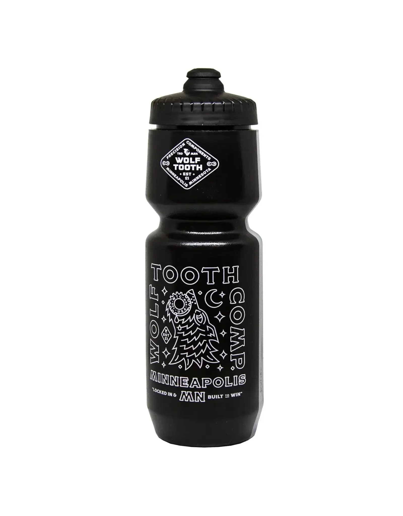 Wolf Tooth Locked In Water Bottle 26oz Color: Black