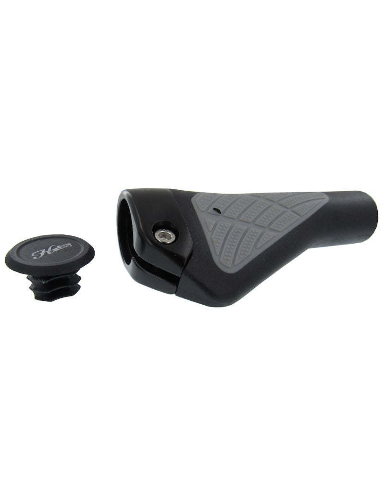 HAFNY HAFNY ERGONOMIC TPR HANDLEBAR GRIPS W/ALLOY CLAMP BLACK