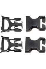 Ortlieb Ortlieb Repair Buckles: Fits 25mm Straps. Male and Female Buckle Set, sold in pairs, Black