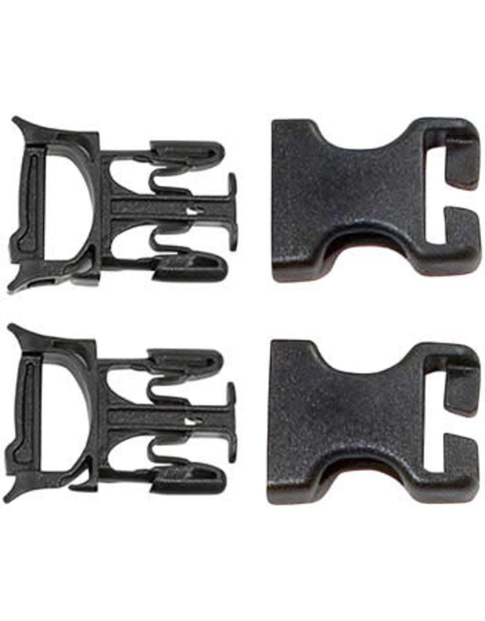 Ortlieb Ortlieb Repair Buckles: Fits 25mm Straps. Male and Female Buckle Set, sold in pairs, Black