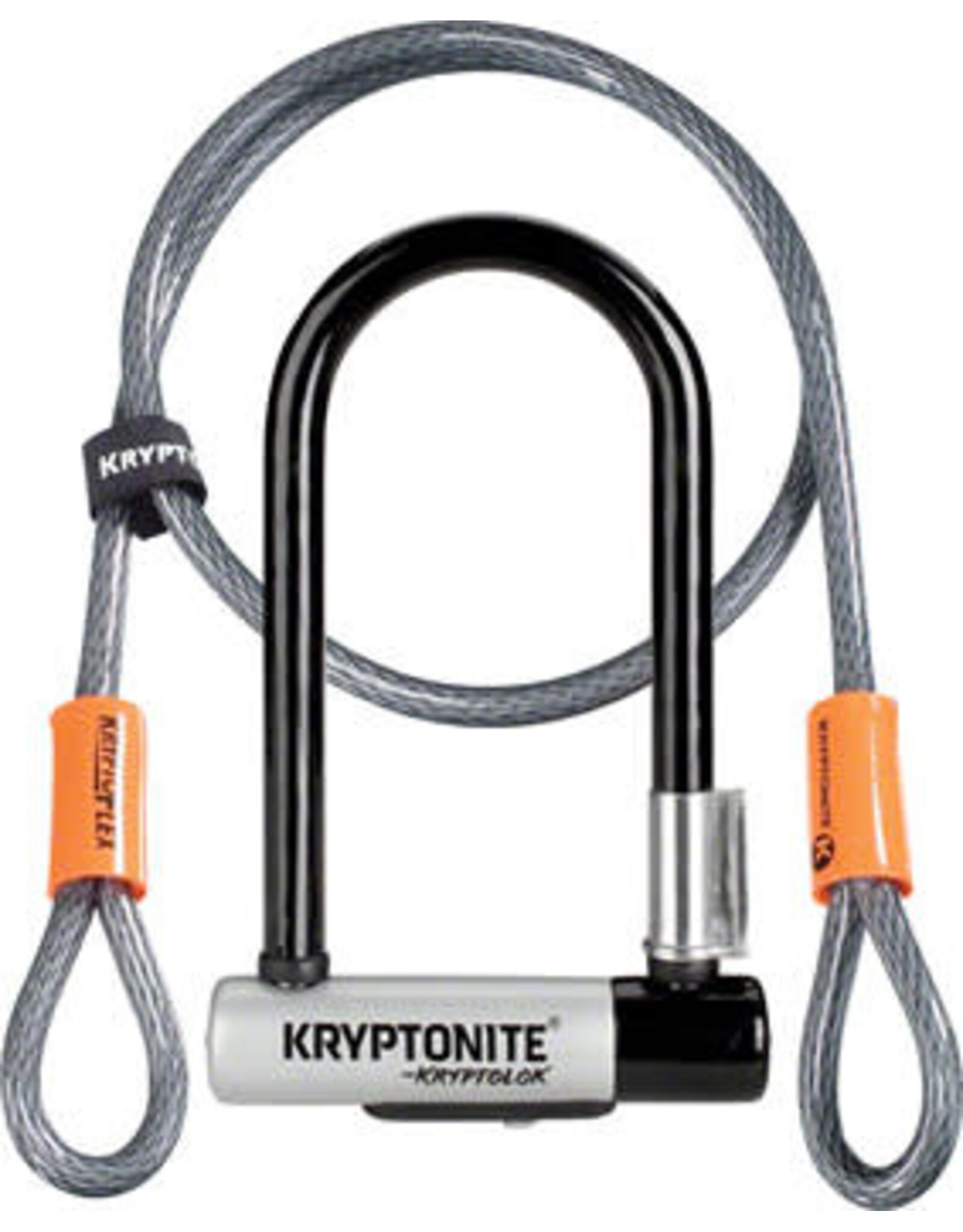 Kryptonite Kryptonite KryptoLok Mini U-Lock 3.25 x 7" Keyed w/ 4' Cable & Bracket