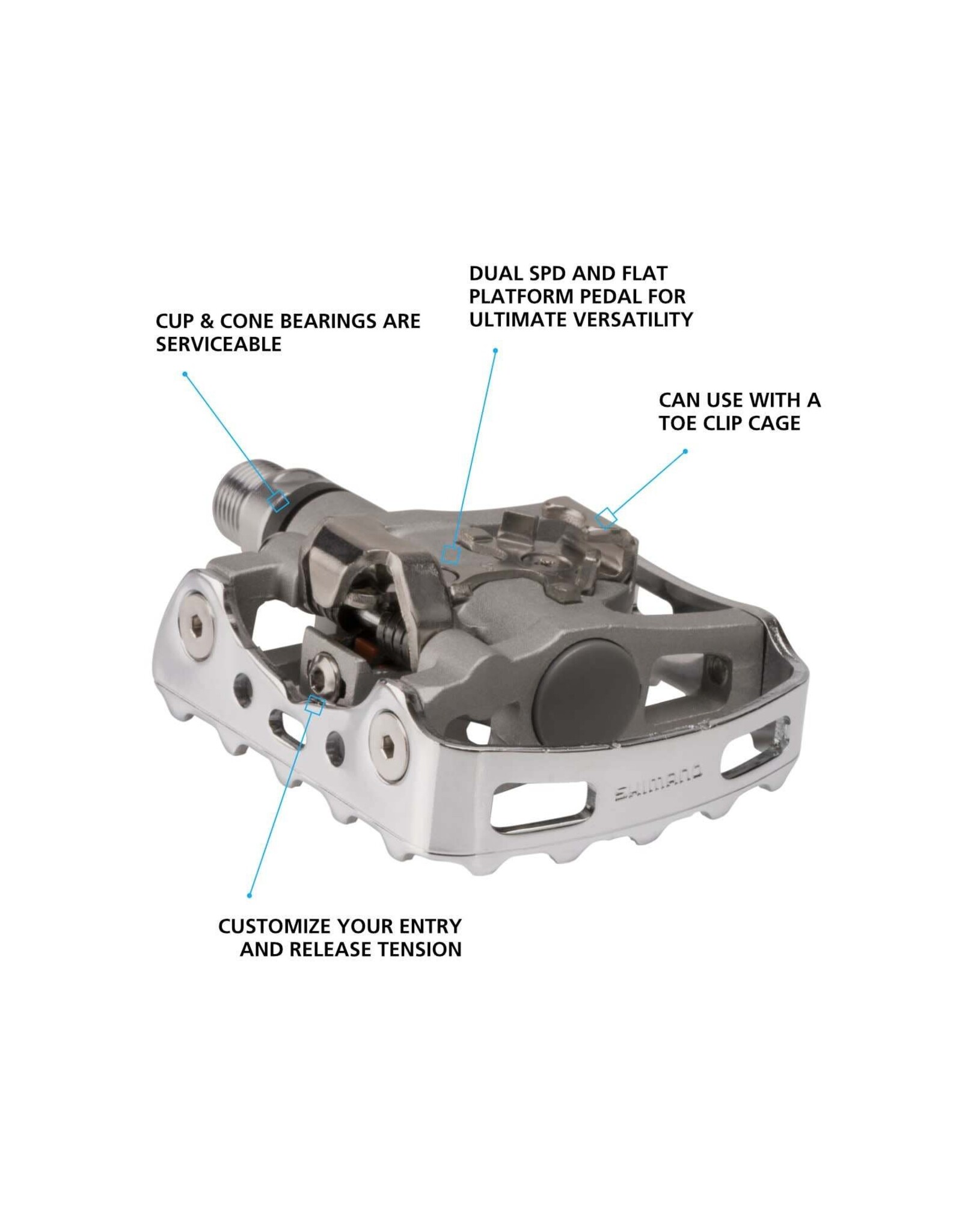 Shimano Shimano M324 SPD Double Sided Campus Pedals Silver