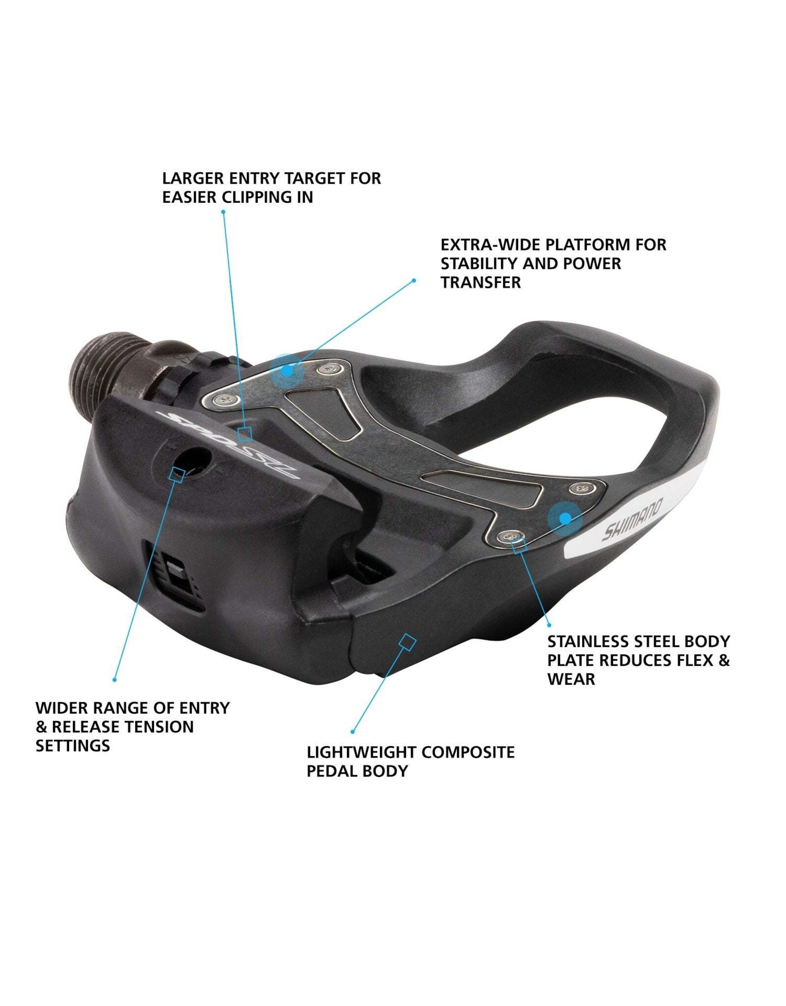 Shimano Shimano Road Clipless Pedal PD-R550 SPD-SL, Black