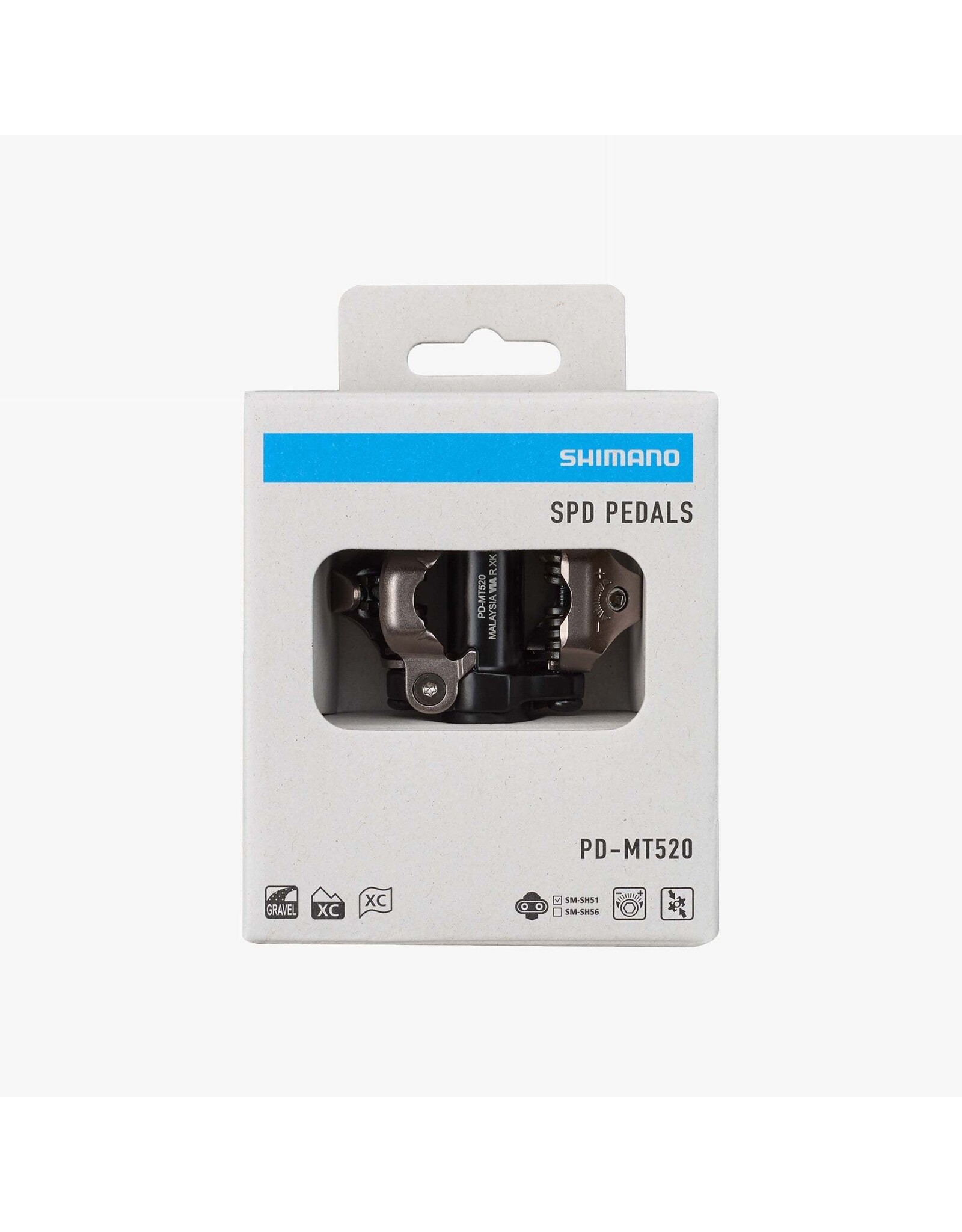 PEDAL, PD-MT520, SPD, W/O REFLECTOR, W/CLEAT (SM-SH51), SILVER