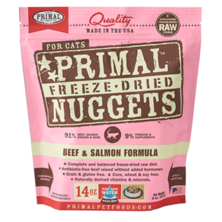 Primal Primal Cat FD Raw Nuggets Beef & Salmon 14oz