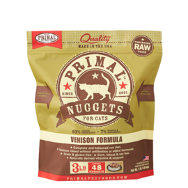 Primal Primal Cat Frozen Raw Nuggets Venison 3#