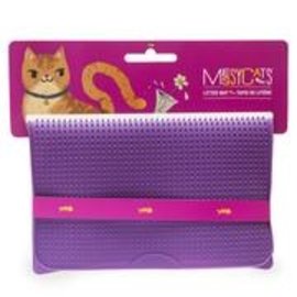 Messy Mutts Messy Cats Litter Mat Purple
