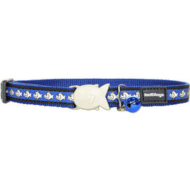 Red Dingo Red Dingo Cat Collar Reflective Fish Dark Blue