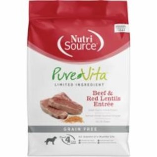 Pure Vita Pure Vita Dog GF Beef & Red Lentils 15#