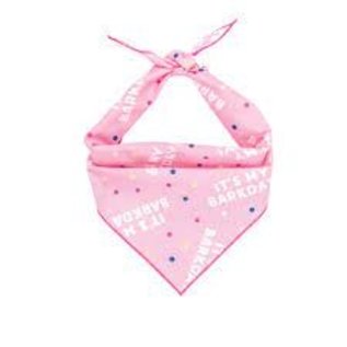 Paisley Paw Design Paisley Paw Designs Barkday Pink Bandana MD