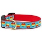 Up Country Up Country Dog Collar Narrow Rainbow Hearts SM