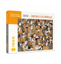 Pomegranate Ditz: Double Cat-Spread 1000pc Pomegranate Jigsaw Puzzle