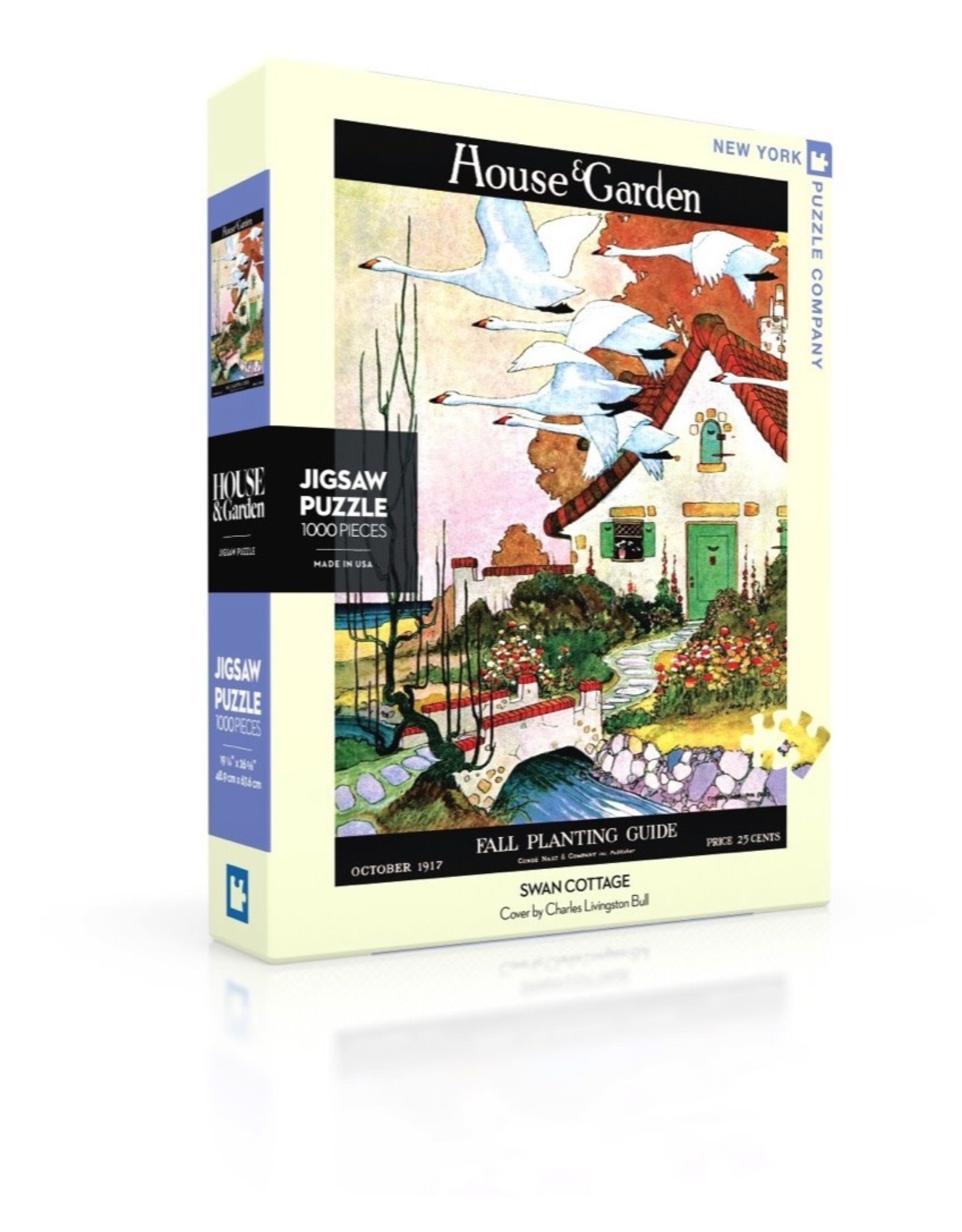 New York Puzzle Company Swan Cottage 1000pc Jigsaw Puzzle