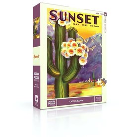 New York Puzzle Company Sunset - Cactus Bloom 500pc New York Puzzle Company Jigsaw Puzzle