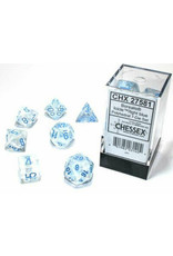 chessex Chessex 7ct Dice Set - Borealis Icicle/ Light Blue