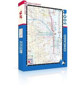 Transit Maps-Chicago Transit Map 500 Piece Puzzle
