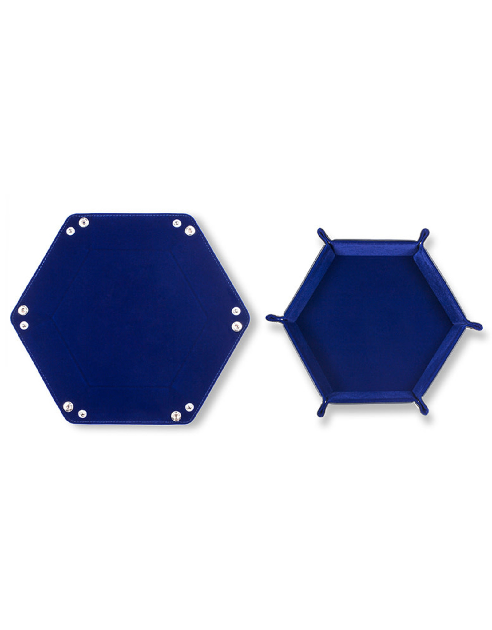 Hexagon Folding Dice Tray - Blue