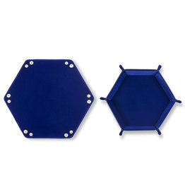 Hexagon Folding Dice Tray - Blue