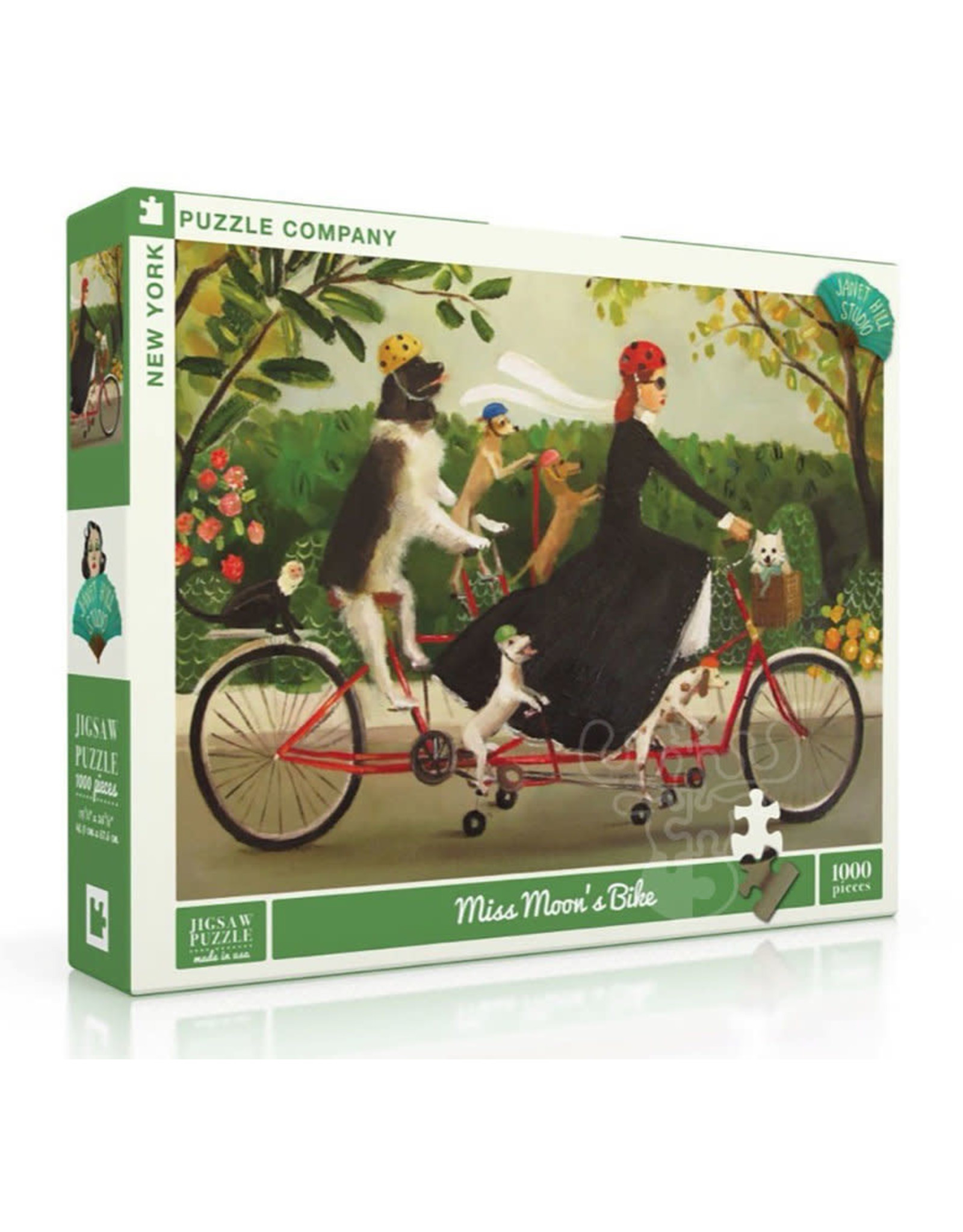 New York Puzzle Company Miss Moon's Bike 1000pc Jigsaw Puzzle