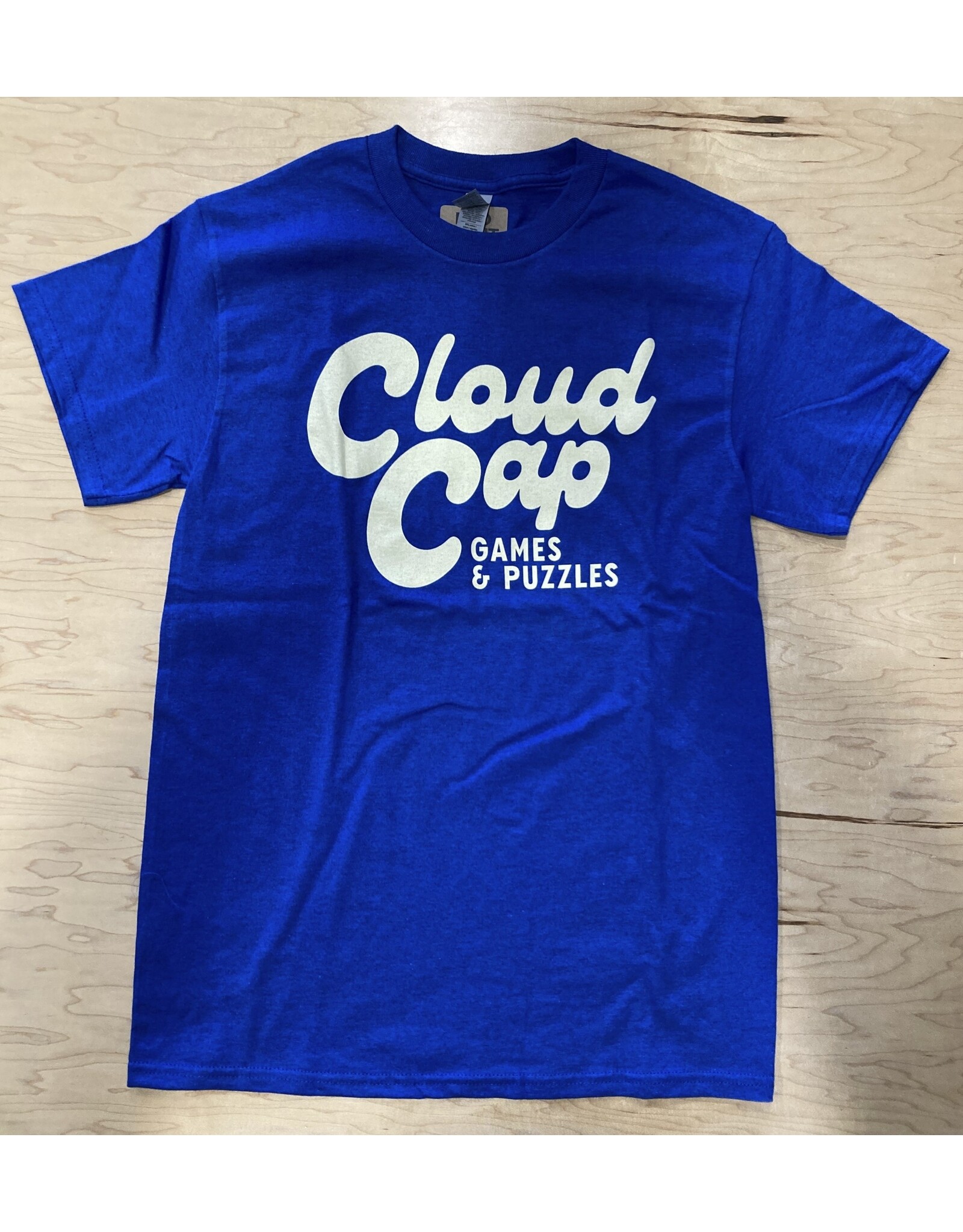 T-Shirt - Cloud Cap Logo - Blue  - L