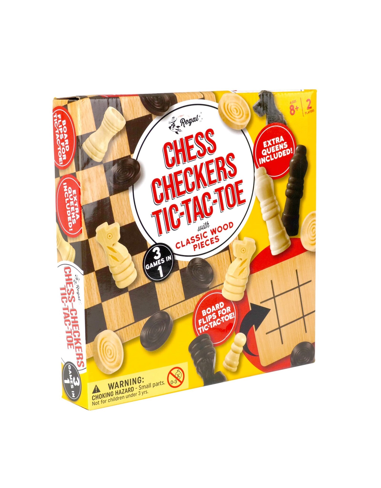 Chess, Checkers, & Tic-Tac-Toe (Regal Games)