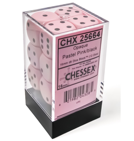 12ct Chessex 16mm D6 Dice Set - Pastel Pink