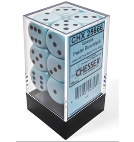 12ct Chessex 16mm D6 Dice Set - Pastel Blue