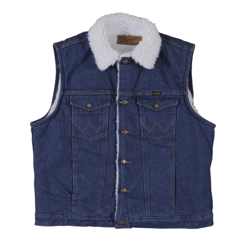 Wrangler Denim Sherpa Lined Vest - Dixie's
