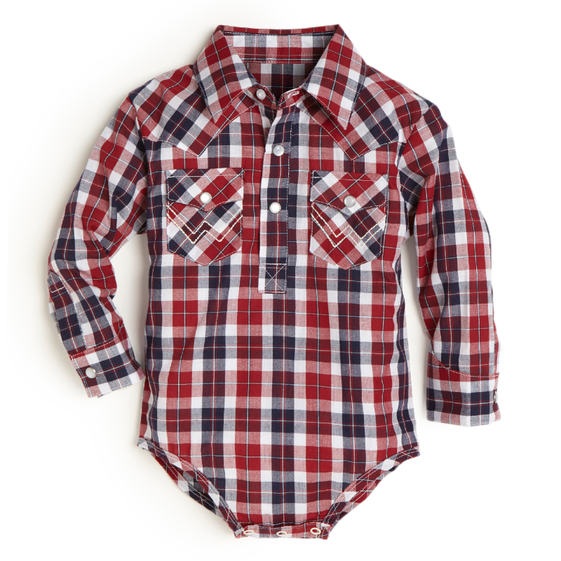Wrangler Baby Boys Long Sleeve Snap Bodysuit
